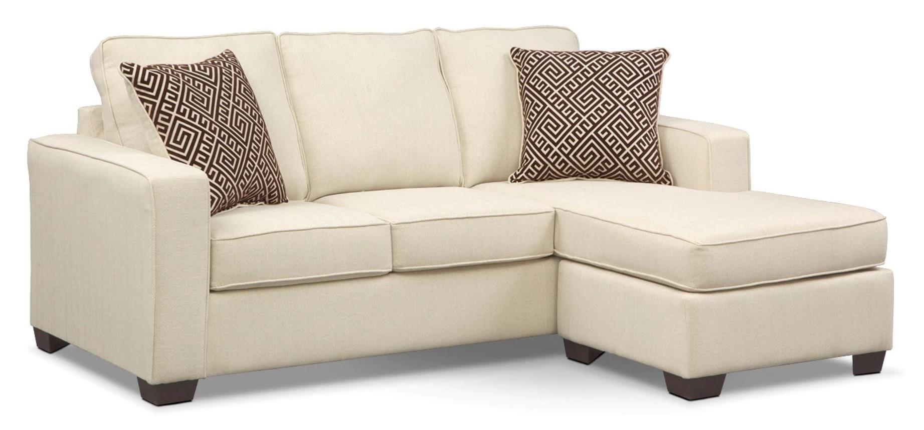 9472 Sofa with Reversible Chaise in Beige Fabric $529.99