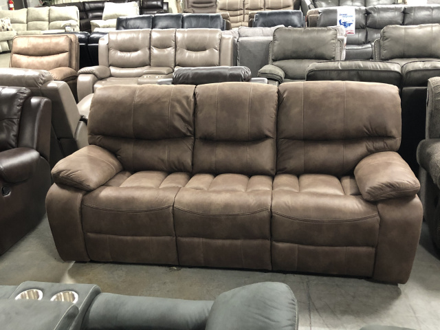  6715 Motion Sofa and Motion Double Glider Console Loveseat in Brown $1379