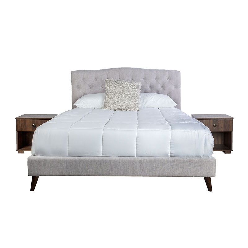 1180 Rachel 3-Piece Upholstered Bedroom Set w/ 2 Nightstands (King) $619.99