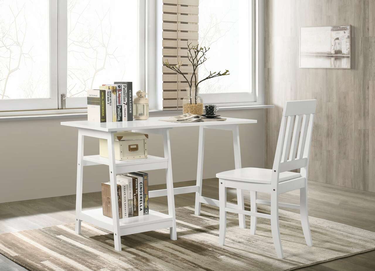 9502 Study Desk and Chair - White $279.99