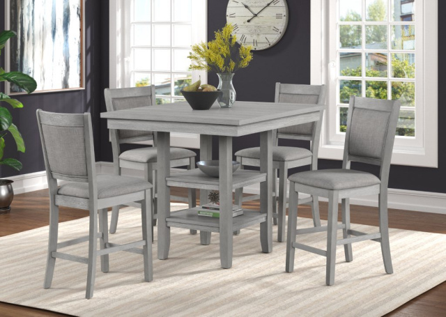 8658 Grey Pub Table With 4 Stools $595
