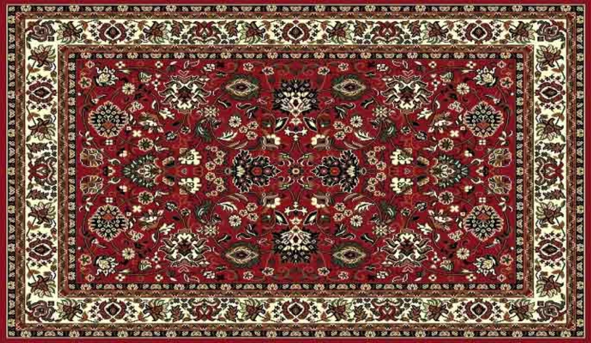 Taj Mahal Red Oriental Area Rug 5' x 7'  $89