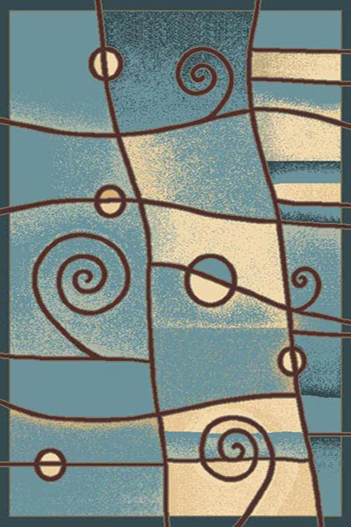 Gallery Aqua Blue Area Rug <br>5’ x 7’ $69